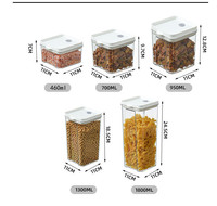 Boîte de rangement des aliments pour la cuisine Grain riz conteneur armoires de cuisine organisateur et boîte de rangement plongeur vide plastique