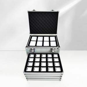 Boîte à bijoux carrée transparente avec poignée de sac à main pour la présentation de diamants nus, pierres précieuses et perles de Bouddha - Product Image 6