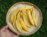 Vente en gros de tranches de mangue lyophilisées sans sucre, de haute qualité, prêtes à consommer, saveur sucrée, en vrac, pour collations de fruits et légumes