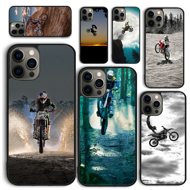 Moto Bike Motocross Phone Case for iPhone 16 15 14 12 13 mini PLUS X XS XR 11 PRO MAX Back Cover Fundas Shell
