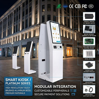 Lecteur de codes-barres QR, imprimante POS, affichage numérique, écran tactile multipoint 10 points, borne de commande et de paiement en libre-service, kiosque d'enregistrement automatique pour hôtel