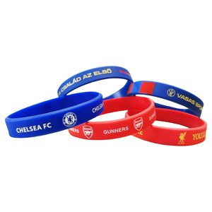 Custom Football Competition Cup Silicone Bracelets Football ClubTeam Soccer Silicone Wristbands for Fans Souvenir