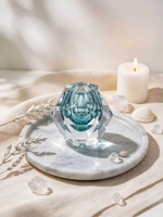 Vase en cristal à facettes hexagonales, décoration spirituelle pour l'autel de méditation et l'espace de guérison par les cristaux
