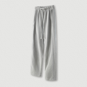 MTR3383 New Arrivals Custom Heavyweight 450g 100% Cotton Acid Wash Sweatpants Men Sweatpants - Product Image 4