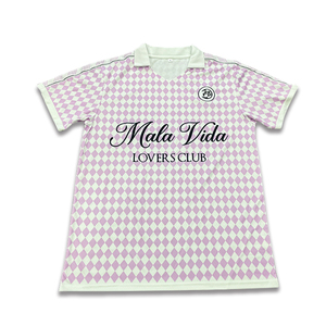 เสื้อฟุตบอลแนวสตรีทแบบย้อนยุคงานตามสั่งเสื้อฟุตบอลแนวสตรีทกับเพชรดีไซน์โอเวอร์ไซส์และพิมพ์ซับลิเมชันปรับแต่งได้ - Product Image 2