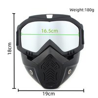 Masque de moto coupe-vent avec lunettes HD, nouveau style été 2024, masque intégral pour la conduite