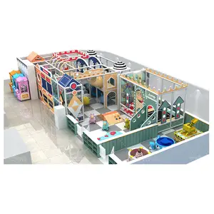 Pastel Color Commercial Slides Plastic Soft Play Area Equipment Kids Small Indoor Playground
