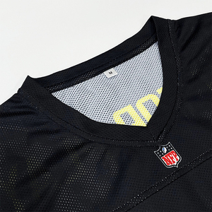 Camiseta de fútbol americano personalizada malla sublimación número práctica diseño recortado Boxy Fit Jersey - Product Image 5