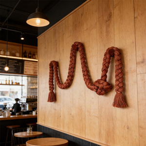 Escultura <span class=keywords><strong>de</strong></span> Pared <span class=keywords><strong>de</strong></span> Macramé con Cuerda Trenzada, Estilo Artesanal, para Proyectos <span class=keywords><strong>de</strong></span> Interiorismo y Arte <span class=keywords><strong>de</strong></span> Alta Gama - Product Image 2