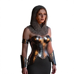 Armure en maille d'acier à thème féerique, entièrement 3D, portable, artisanat métallique, objet de collection, costume de mariage - Product Image 5