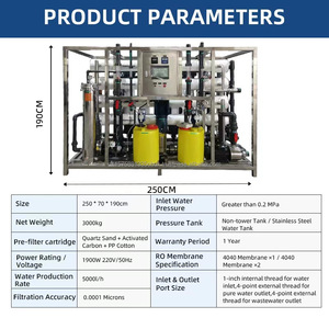 ระบบกรองน้ำแบบออสโมซิสผันกลับ (Reverse Osmosis) ความจุสูง 5 ตัน/ชม. ยี่ห้อ Factory Hot Dales พร้อมการรับประกัน 1 ปี สำหรับฟาร์มและชุมชนเกษตรกรรม - Product Image 2