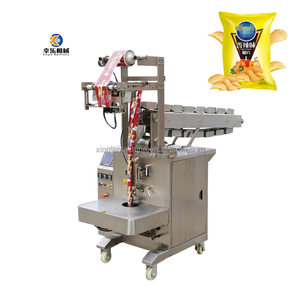 เครื่องบรรจุภัณฑ์แบบอัตโนมัติสำหรับบรรจุภัณฑ์แบบซองแนวตั้ง สำหรับบรรจุขนมขบเคี้ยวเม็ดเล็ก ถั่ว มันฝรั่งทอด ลูกอม เยลลี่ พร้อมระบบชั่งน้ำหนัก - Product Image 1