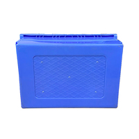 Conteneur en plastique industriel avec couvercle attaché, personnalisable avec logo YUBO, empilable et emboîtable, pour la logistique, caisse de transport pour systèmes automatisés ASRS