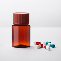 Bouteilles en plastique pour capsules de 25 ml de qualité alimentaire, portables, étanches, robustes, avec étiquette personnalisée, pour l'emballage de capsules de pilules nutritionnelles