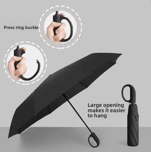 <span class=keywords><strong>Parapluie</strong></span> <span class=keywords><strong>Homme</strong></span> Entièrement Automatique à Boucle Anneau, en Alliage, Trois Plis, 10 Baleines, Anti-UV, Extra Large, Renforcé et Robuste, pour le Commerce International - Product Image 5