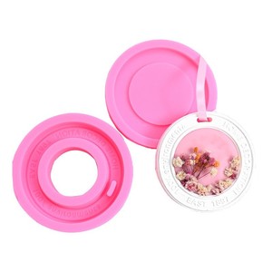 Diy Aromatherapy <b>Wax</b> <b>Mold</b> Round Silicone <b>Mold</b> For Home Decoration With Relief Design Pink Green White Colors - Product Image 5