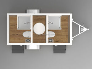 Baño sanitario prefabricado portátil de lujo, inodoro móvil portátil modular, cabina de ducha - Product Image 5