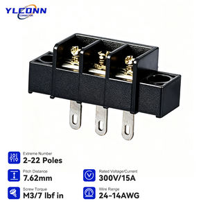 300v/15a מחסום פלסטיק בלוק בורג מחברים חשמל 7.62 מפץ חשמלי ptich - Product Image 1