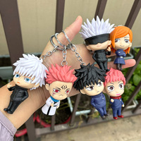 6 designs en un seul ensemble, porte-clés en PVC 3D de haute qualité de 7 cm pour les fans de l'anime JJK, en cadeau