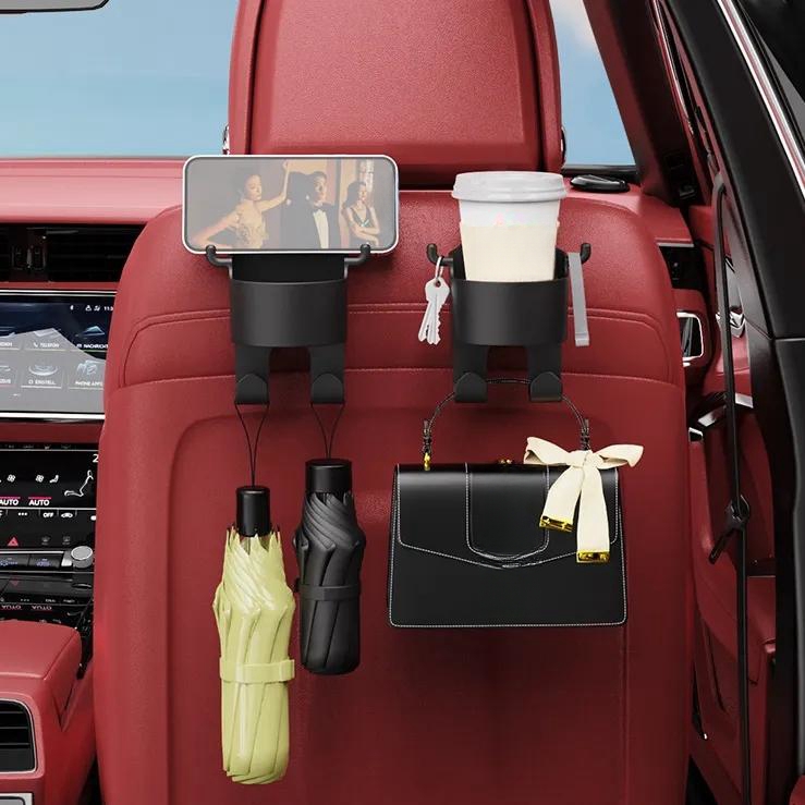 BJ-35 Multifunctional Car Cup Holder Back Seat Storage Box Organizer