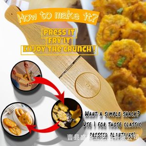 Wooden Dumpling Skin Press Manual For Qingming Fruit Dumpling Making <b>Tool</b> With Mold Design - Product Image 3