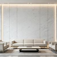 Style moderne minimaliste, grande dalle de marbre naturel blanc pur, idéale pour les décors intérieurs minimalistes de toute la maison.