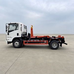 Camion benne à benne basculante Qingling Isuzu pour déchets légers, camion de collecte urbaine compact, camion à déchets avec conteneur roll-off 4x2 - Product Image 4