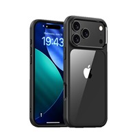 Coque de téléphone portable neutre pour iPhone 16, TPU+PC, design antichoc, protection contre les chutes, protection de l'appareil photo, support