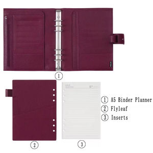 맞춤형 <span class=keywords><strong>A5</strong></span> PU <span class=keywords><strong>3</strong></span>공 바인더 커버 가죽 바인더 노트북 바인더 2026 플래너 선물용 - Product Image 5