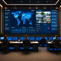 Écran LED d'intérieur pour publicité commerciale P2.5 4K couleur pleine, montage mural, installation fixe, accès frontal, panneau vidéo