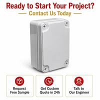 Boîtier étanche IP67 en ABS PVC PC avec couvercle transparent et gris, montage en surface, électrique pour usage extérieur