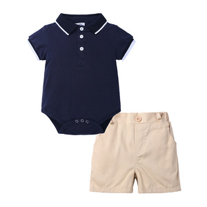 Ensemble de vêtements pour bébé garçon, polo à manches courtes et pantalon, 2 pièces, été - Product Image 4
