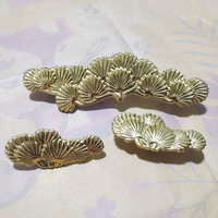 Poignées et Boutons de Meuble en Laiton Doré Motif Feuille de Pin, Style Vintage, pour Armoire, Commode, Tiroir, Porte de Cuisine, Quincaillerie de Meuble Décorative