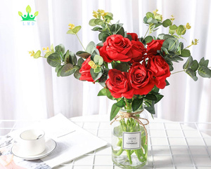 <span class=keywords><strong>Rosas</strong></span> <span class=keywords><strong>Rojas</strong></span> de Seda de Tacto Realista, Flores Individuales con Tallo Largo, Ramos para Bodas y Graduaciones, <span class=keywords><strong>Rosas</strong></span> Artificiales Realistas - Product Image 3