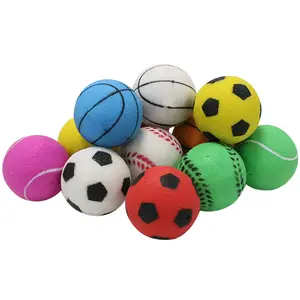 Bola elástica para cães, esportiva, resistente à mordida, bola de borracha, não-tóxico, basquete, basebol, tênis e futebol, brinquedos para animais de estimação