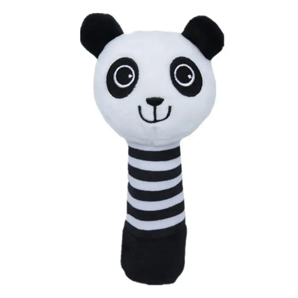 Yenidoğan yumuşak hayvan Handbells peluş Panda çıngıraklı oyuncak