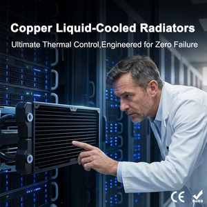 Radiateur de refroidissement à eau en cuivre pur OCOCOO OC-CRS28 280 mm T2 Échangeur de chaleur en cuivre pour serveur IA et station de travail à refroidissement liquide - Product Image 1