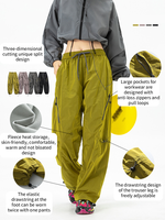 Celana Olahraga 3-in-1 Unisex Outdoor Cordura Ukuran Besar, Bahan Nylon Ringan, Nyaman, Dilengkapi Tali Serut dan Kantong, Cocok untuk Hiking dan Santai