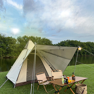 Tienda piramidal <span class=keywords><strong>de</strong></span> doble capa impermeable estilo tipi tienda <span class=keywords><strong>de</strong></span> campaña al aire libre - Product Image 1