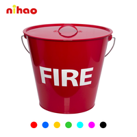 Seau à glace NIHAO avec couvercle 5L en fer galvanisé épais avec poignée empilable pour événements promotionnels et mariages en extérieur