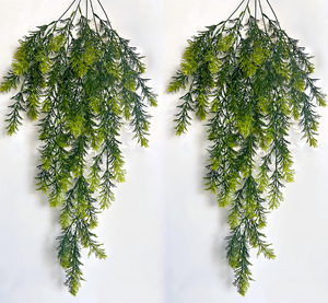 Plante artificielle décorative, feuilles de fougère <span class=keywords><strong>en</strong></span> PE vertes, guirlande de fleurs, plante suspendue artificielle, jardin, salon, plante <span class=keywords><strong>en</strong></span> <span class=keywords><strong>pot</strong></span> - Product Image 1