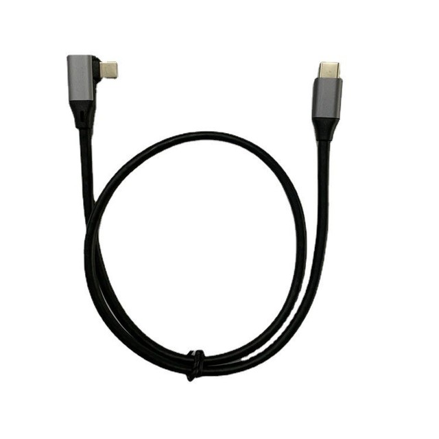 USB 3.1 90-degree Type-C Dual-plug 16-core 1m Braid Shielding Data Cable TPE Coating Integrated PD Fast Charging Functionality