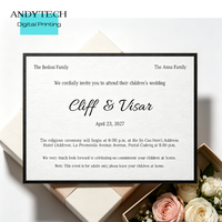 Cartes de vœux en papier fantaisie imprimées numériquement, suite d'invitations de mariage, cartes personnalisées « Save the Date », en gros