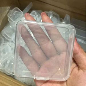 Loq Moq, logotipo personalizado, venta al por mayor, pequeña caja de embalaje transparente, caja organizadora, Mini caja contenedora de almacenamiento de plástico cuadrado para cuentas de joyería - Product Image 4