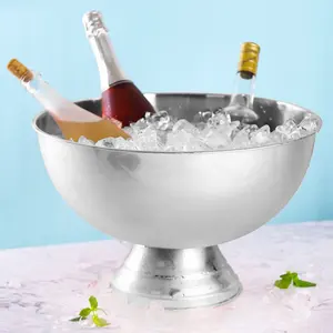 סיטונאי מותאם אישית נירוסטה שמפניה קרח דלי מודרני מתכת גדול שמפניה יין Cooler קערת למסיבות 12L