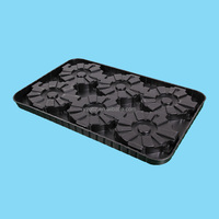 Bandeja de Transporte Apilable de HDPE Negro Resistente, Personalizada, Gruesa, Termoformada, Duradera, para Piezas Automotrices
