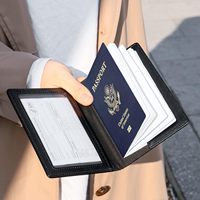 Porte-passeport et billets épaissi populaire, étui de protection pour passeport, sac de voyage pour documents avec LOGO personnalisé