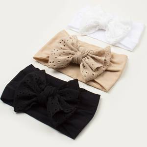 جديد القوس النايلون عقال الطفل لينة ومريحة بلون واحد عقال الأطفال رقيقة اكسسوارات شعر الطفل - Product Image 1