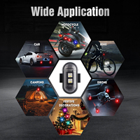 Lampu Strobo LED Nirkabel TGZ 2SMD dengan Remote Control, IP65 Anti-Tabrakan, Lampu Peringatan Darurat LED RGB untuk Sepeda Motor dan Pesawat