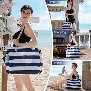 Bolsas <span class=keywords><strong>de</strong></span> Playa Impermeables <span class=keywords><strong>de</strong></span> Poliéster para Mujer con Cierre <span class=keywords><strong>de</strong></span> Cremallera, <span class=keywords><strong>Bolsa</strong></span> Grande para Natación y Piscina - Product Image 6